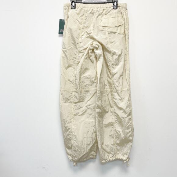 Wild Fable Women's Mid Rise Wide Leg Parachute Pants Light Beige Size Medium - Picture 3 of 6